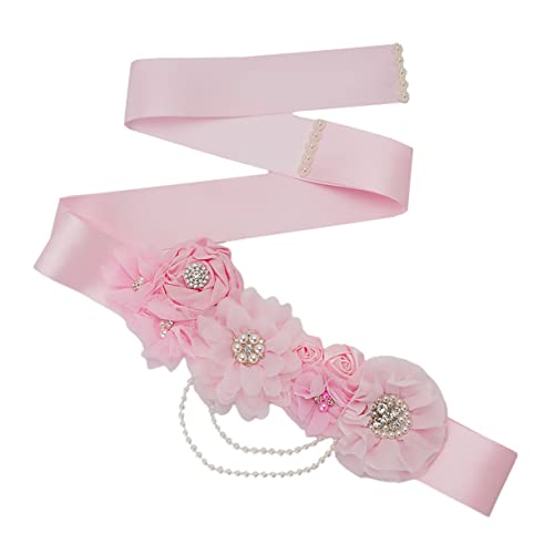 Rhinestone Bridal Waist Belt Delicate Shining Girdle for Wedding Dress Shower Party Accessory with Decor