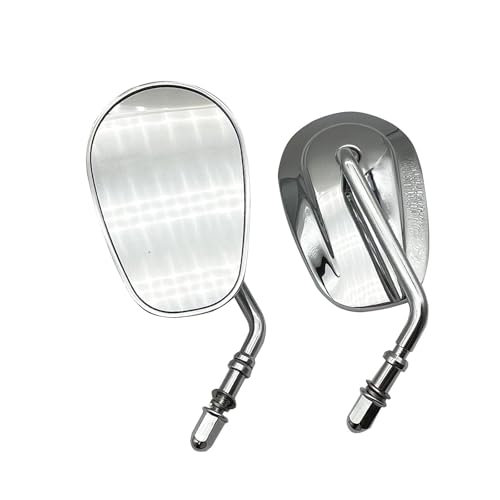 Rétroviseurs moto guidon chrome pour vos longs trajets en King et Dyna