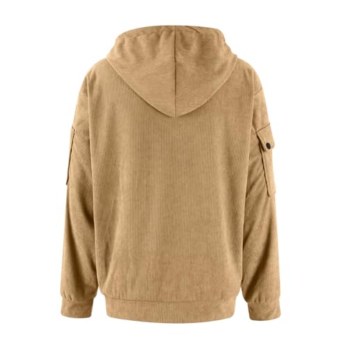 Ymosrh Men's Cargo Hoodies, Long Sleeve Tactical Hooded Sweatshirts Outdoor Hiking Workout Pullover, S-3XL2