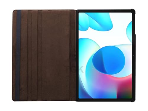 Image of Flip Cover for Realme Pad 10.4 inch Tablet 360 Degree Rotating Stand Case Cover (Brown)