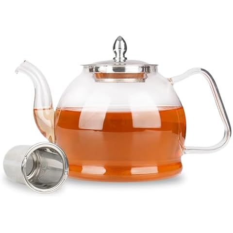 PluieSoleil 1200ml Glass Teapot Set Cover