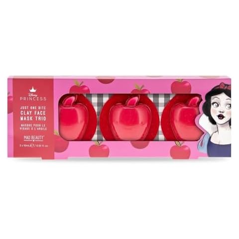 MAD Beauty Disney Snow White Clay Mask Trio | Avocado, Raspberry & Apple | Cruelty-Free | Skincare Gift for Women, Adults, and Kids Cover