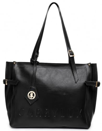 Carrylux Women's Soft PU Tote Bag | Large Single Compartment Shou...