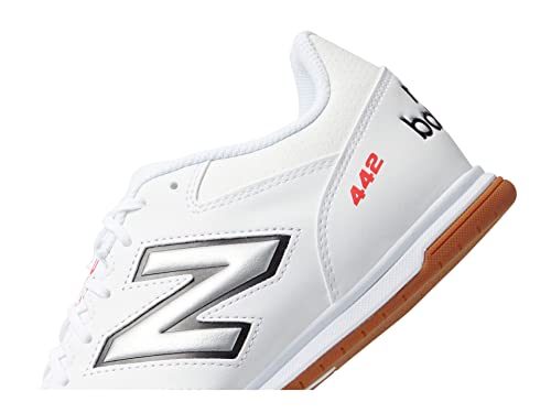 New Balance New Balance Men's 442 V2 Team in Soccer Shoe, White/Black, 11 Medium US