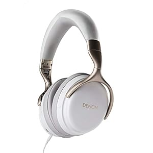 Denon AH-GC25NC Hoofdtelefoon met Ruisonderdrukking, Over-Ear Noise Cancelling Koptelefoon, Microfoon, Hi-Res Audio, Opvouwbaar, Inclusief Complete Accessoireset – Wit