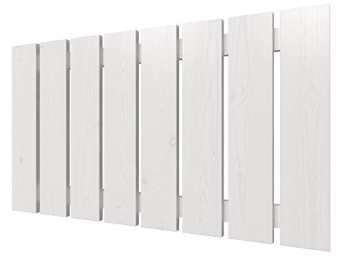 LA WEB DEL COLCHON Cabecero de Madera Rústico Córcega para Cama de 90 (100 x 50 cms) Blanco nórdico | Cabeceros Madera | Dormitorio Matrimonio | Cabezal Cama |Estilo nórdico