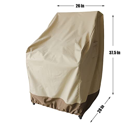 Vanteriam Outdoor High Back Chair Cover, Heavy Duty Waterproof Patio Swivel Chair Covers thumb #4