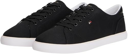 Tommy Hilfiger Damen Canvas Sneaker Low Profile zum Schnüren, Schwarz (Black), 36 – Ansicht 4