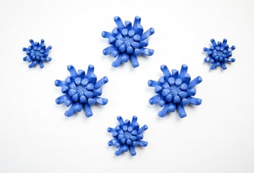 Image of Ceramic Flower Wall Art Decor, Artificial Flower Wall Sculpture,Handmade Ceramic Flowers for Home,Hallway,Living Room, Kitchen,Bathroom (Royal Blue,Chrysanthemum, 3.54 inch)