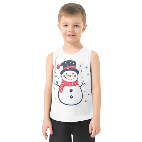 Boys Tank Top Shirts Cute Winter Snowman Sleeveless T-Shirts Crew Neck for Kids Clothing Children2