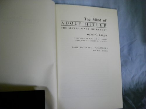The Mind of Adolf Hitler B002KTIDE4 Book Cover