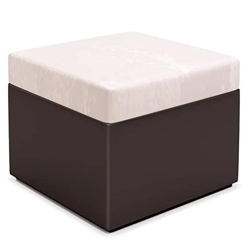 FURNY Marbo 8 Seater Fabric RHS Sectional L Shape Sofa Set with 1 Centre Table & 2 Ottomans (Cream-Brown) FURNY Marbo 8 Seater Fabric RHS Sectional L Shape Sofa Set with 1 Centre Table & 2 Ottomans (Cream-Brown)