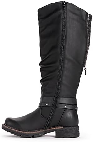 MUK LUKS Women's Logger Victoria Fashion Boot, Black, 9.5 | Image 7
