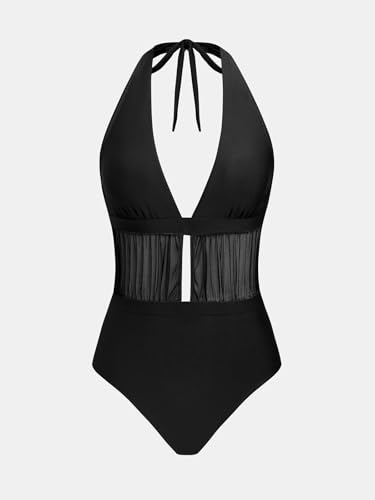 Maillot de bain une pièce sexy effet ventre plat avec drapé extensible - 6