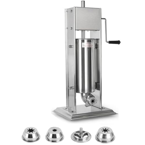 Churro Maker Machine Máquina comercial manual para hacer churros de 3 l/0,79 galones, vertical de acero inoxidable, para hacer donas y rellenar mermelada de chocolate.