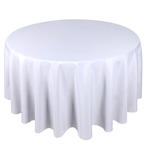 Sterling Mill Polyester Round Tablecloth – Christmas Elegant Table Cover for Weddings, Dinner, Parties, Birthday, Banquets and Events
