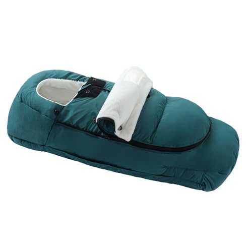 Kinderwagen-Schlafsack, doppellagig, dick, warm, winddicht, universeller Baby-Schlafsack (Hellgrün, 46 x 88 cm)