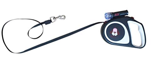 A+a Pets Leash with Torch for Pet (5 metres, Black), Black, Extra Large, 90 g (B08R52V3B4) Amazon Price History, Amazon Price Tracker
