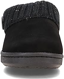 Clarks Women's, Sweater Collar Slipper BLACK/GOLD 6 M | Image 2