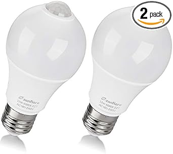 Motion Sensor Outdoor Light Bulb, 12W100W Equivalent, Dusk to Dawn Light Bulbs Auto On/Off Motion Detector Lights for Outside, Porch, Garage, Driveway, Patio, Motion Sensor Outdoor Lights