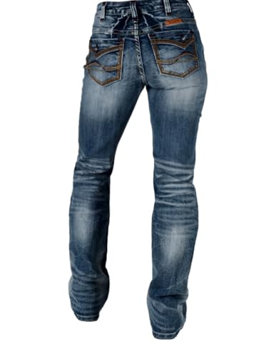 Cowgirl Tuff Western Jeans Womens Firecracker Medium Wash JFIRER4