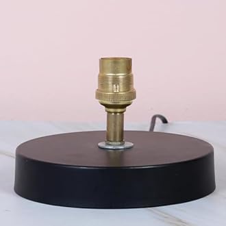 tu casa Table Lamp, Night Lamp for Bedroom, Decoration Bedside Lamp, Metal Table Lamp with Satin Shade| Nightstand Lamps for Bedroom, Living Room, Gift| Home Decor Items