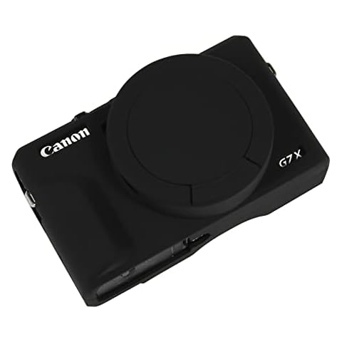 Easy Hood Case for Canon Powershot G7 X Mark III Digital Camera, Soft Silicone Protective Cover with Removable Lens Cover for Canon Powershot G7X Mark III DSLR Camera (Black) Cover