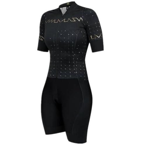 Combinaison à manches courtes pour femmes Skinsuit Femmes Triathlon Vélo Route Vêtements de Sport Course Combinaison moulante Maillot de bain Combinaisons,...