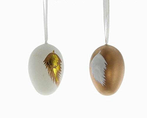 Set di 12 uova di Pasqua decorative, con motivo a