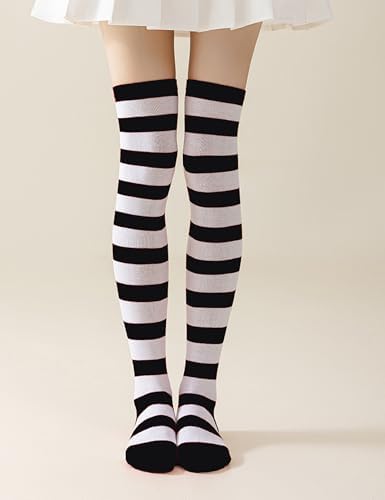 Women's Long Striped Socks Over Knee High Stockings