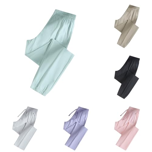Image of Ice Silk Pants for Women Over 50 - Casual Women's Unisex Ultra