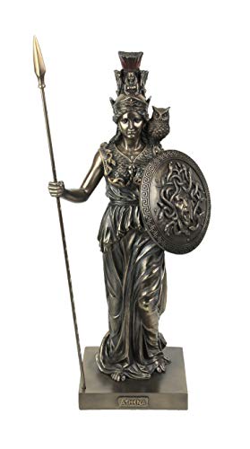 Estatua de la Diosa Atenea en Resina Bronce 21 in