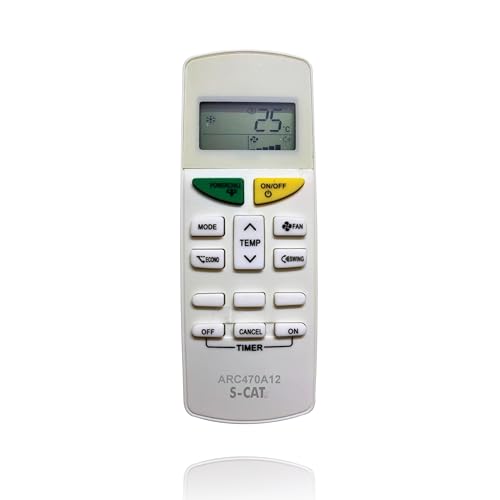 Image of S-CAT Compatible with Daikin AC Remote Original ARC470A12 Model 132I (No Backlight) Suitable for 1 1.5 2 Ton Split /Window AC (Match Old Remote Exactly, Contact Customer Care for Order)