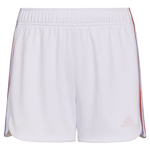 adidas Girls' Big Aeroready Elastic Waistband Gradient 3-Stripes Pacer Lined Mesh Shorts