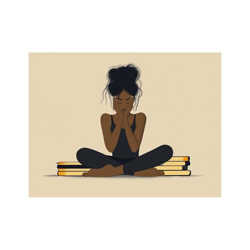 Tableau minimalisme et poétique femme noire pour une déco sereine