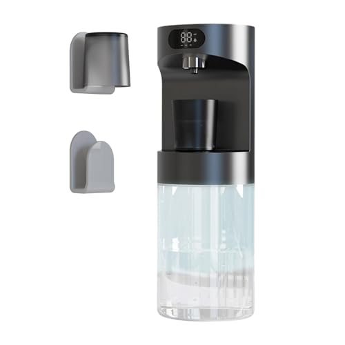 マウスウォッシュディスペンサーなし LED デジタルディスプレイ調整可能な壁取り付け可能な衛生的なバスルームアプライアンスタッチレスバスルームディスペンサー