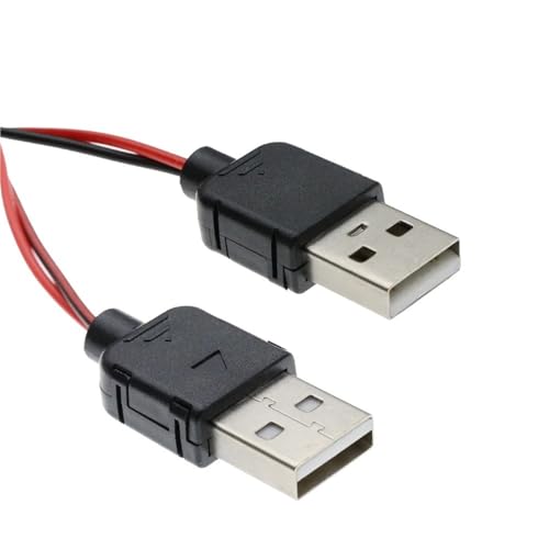 Pince de test USB mâle vers câble d'alimentation 58 cm rouge et noir - 4