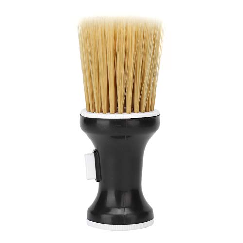Barber Brush Neck Duster Hair Cutting Neck Duster Powder Duster Brush Soft Hair Neck Duster Hairdressing Powder Storage Styling Dust Cleaning Brush(Black)