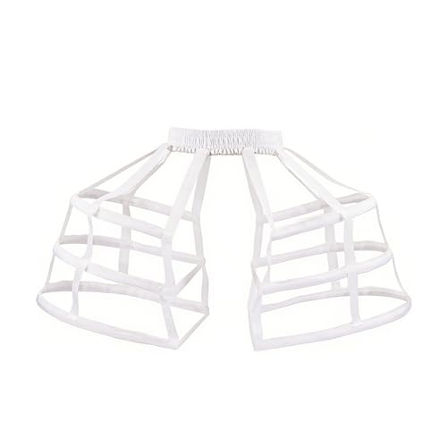 iHUFeather Victorian Bustle Cages Hoop Skirt Pannier Petticoat for Women Wedding Party Costume