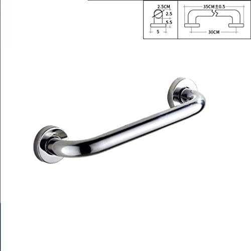 Maniglione di Sicurezza in Acciaio Inox per Bagno | Portasciugamani Dritto a parete/30 cm - Accessibilità per disabili e mensole ausiliarie (40 cm)