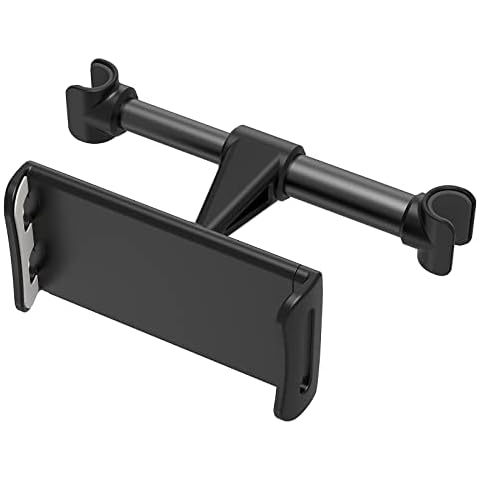 Giftorld Headrest Phone/Tablet Car Mount, Adjustable Devices Holder for 4-11 inch Tabltes/Phones, Compatible for iPhone 13 12 11 Pro Max, Samsung Galaxy S22, S21S20, iPad Air, Mini-Black Cover