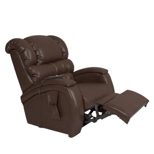 Poltrona Reclinável Imperial Motorizada Zero Wall em Corano Marrom com Controle