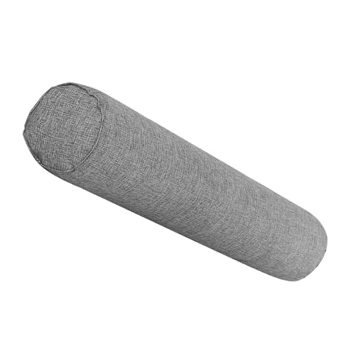 Almohada para mesa de masaje de 15x40 cm cojín cilíndrico de algodón gris