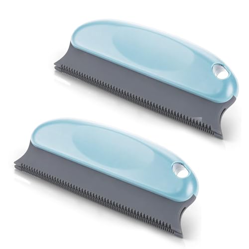 2 Pezzi Pettine per la Rimozione dei Peli del Gatto, Spazzole Professionali per Gatti Portatili, Pet Hair Remover, Spazzola per Rimozione Peli di Animali Domestici, per Tappeti, Vestiti, Mobili