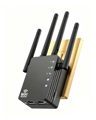 Image of WiFi Repeater Signal Extender, Extends Coverage to 12880 Sq.ft, Handles 105 Devices, Dual-Band 5GHz /2.4GHz Wireless Repeater Amplifier, WiFi Extender for Home Use