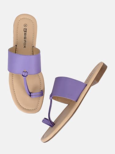 Image of Big Fox Toe Ring Slip On Flat Sandals For Women