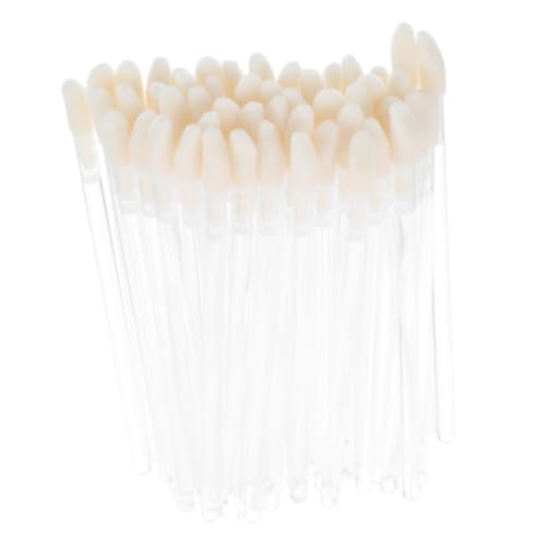FRCOLOR 100 Pcs Crystal Lip Brush Disposable Lip Wands for Makeup Artists Makeup Brush Set for Lipstick