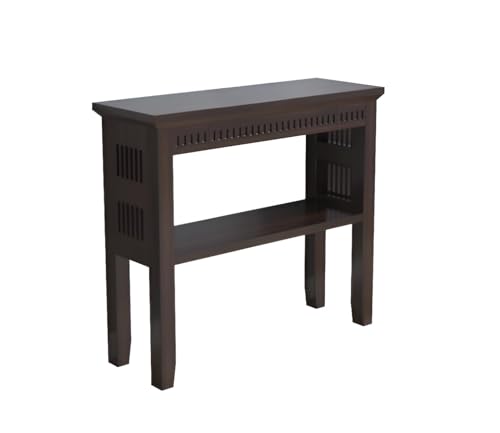 Image of Solid Sheesham Wood Console Table for Living Room Furniture | Hallway Enteryway Console for Home and Office | (Walnut Finish-02)