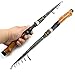 Eioflia Carbon Casting Rod Carbon Fiber Portable Telescopic Fishing Pole 2.7m,Fishing Gear