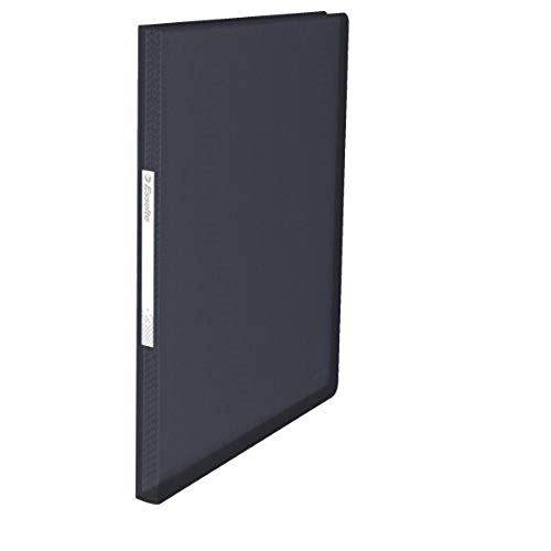 Esselte Carpeta de fundas, A4, 100 fundas, Capacidad para 200 hojas, Fundas transparentes, Tapas flexibles, Negro VIVIDA, Gama VIVIDA, 624008 Cover